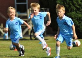 Kids Football Running